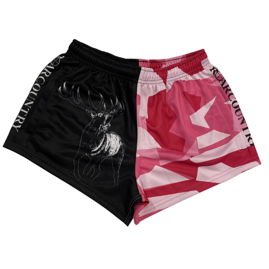 Footy Shorts - Pink Camo