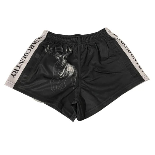 Kids Footy Shorts - Black & White