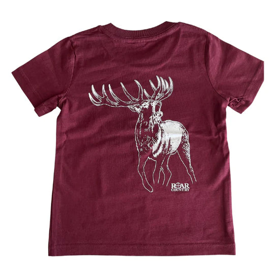 Kids Unisex T-Shirt - Maroon Stag